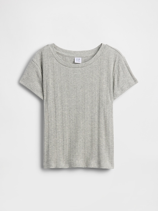 Image number 2 showing, Kids Variegated Rib Fitted T-Shirt