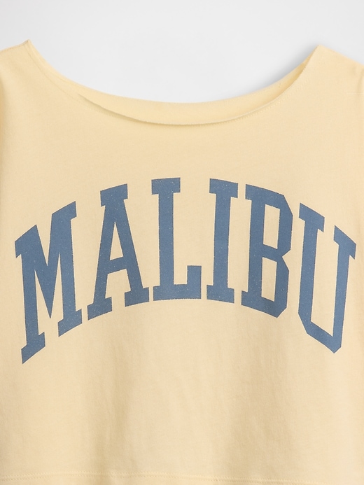 Image number 3 showing, Kids Oversized Wide-Neck T-Shirt