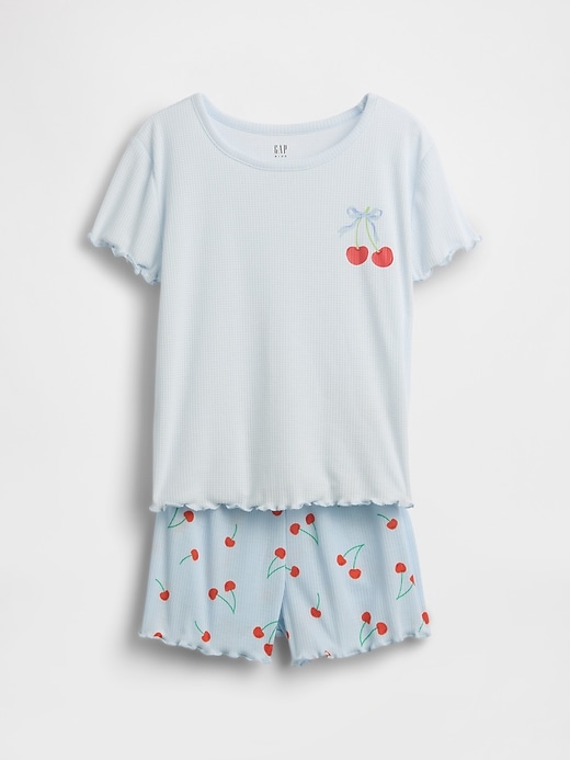 Image number 2 showing, Kids Recycled Rib PJ Short Set