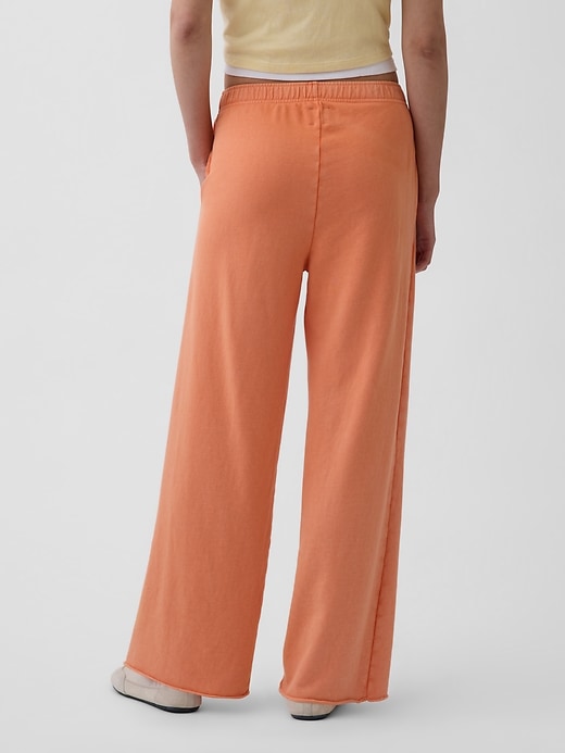 Image number 4 showing, VintageSoft Terry Wide-Leg Sweatpants
