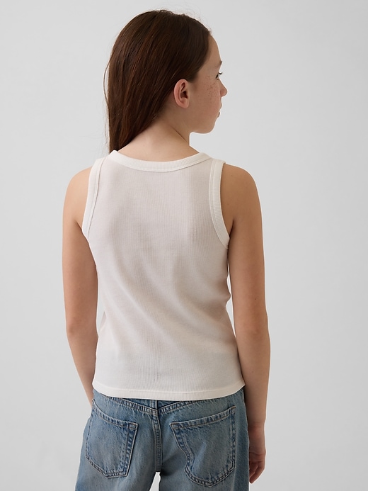 L'image numéro 3 présente Camisole côtelée à encolure dégagée pour Enfant