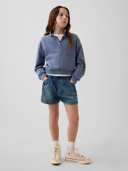 Image number 1 showing, Kids High Rise Denim Easy Dolphin Shorts