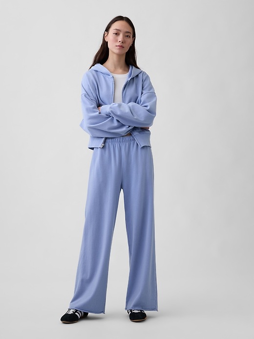 Image number 1 showing, VintageSoft Terry Wide-Leg Sweatpants