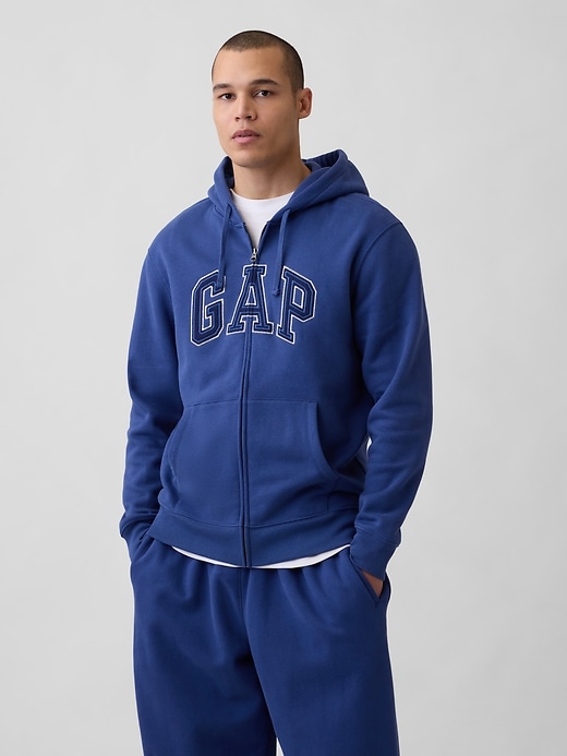 Image number 1 showing, Adult VintageSoft Arch Logo Zip Hoodie