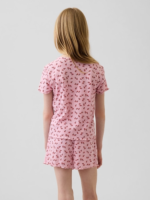 Image number 3 showing, Kids Recycled Rib PJ Short Set