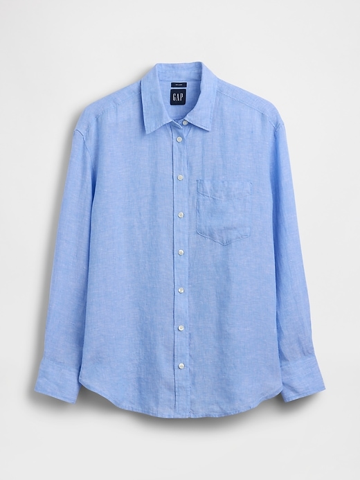 Image number 5 showing, 100% Linen Oversized Shirt
