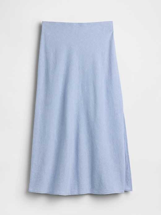 Image number 5 showing, Linen-Blend Maxi Slip Skirt