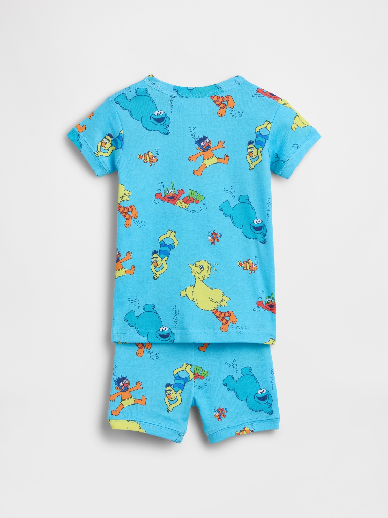Pyjama court en coton biologique brossé Sesame Street pour Bébé et Tout-petit