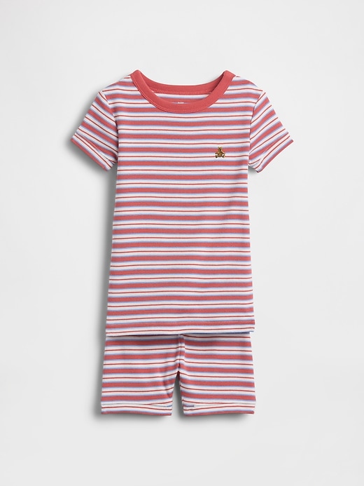 Image number 3 showing, Baby & Toddler Organic Brushed Cotton Stripe PJ Short Set