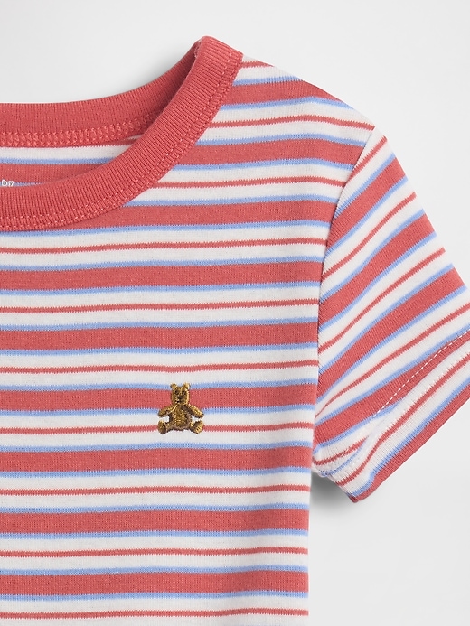 Image number 5 showing, Baby & Toddler Organic Brushed Cotton Stripe PJ Short Set