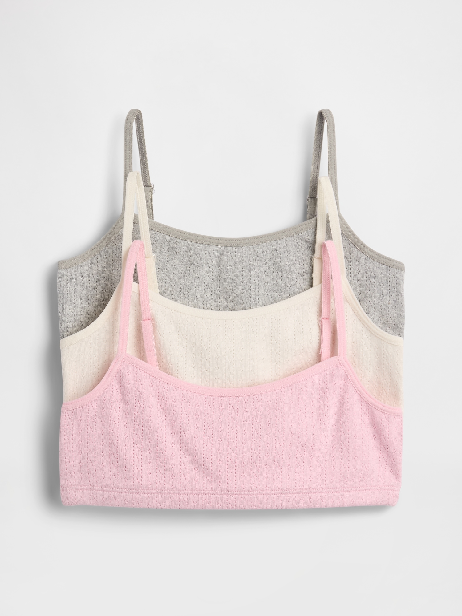 SOUTIEN-GORGE EN TRICOT POINTELLE DE COTON BIOLOGIQUE POUR ENFANT (PAQUET DE 3)