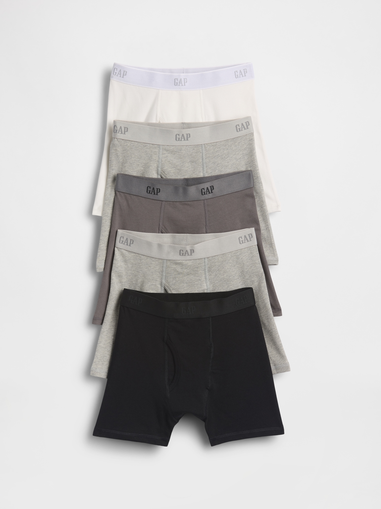 CALEÇON BOXEUR EN COTON BIOLOGIQUE EXTENSIBLE À LOGO POUR ENFANT (PAQUET DE 5)