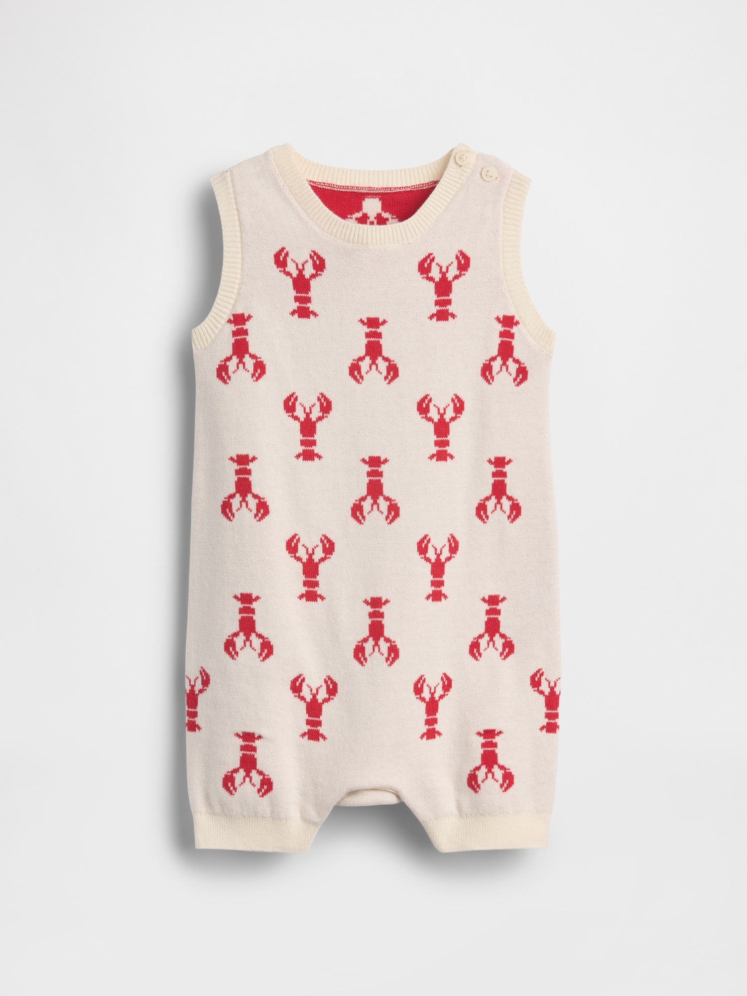 Une-pièce court en tricot à motif de homard pour Bébé