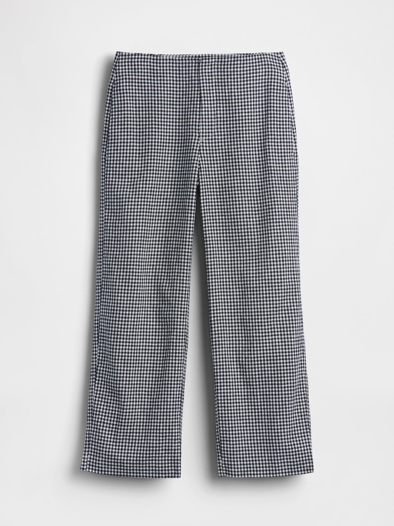 Linen-Blend Relaxed Straight Ankle Pants