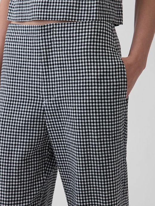 Image number 7 showing, Linen-Blend Relaxed Straight Ankle Pants