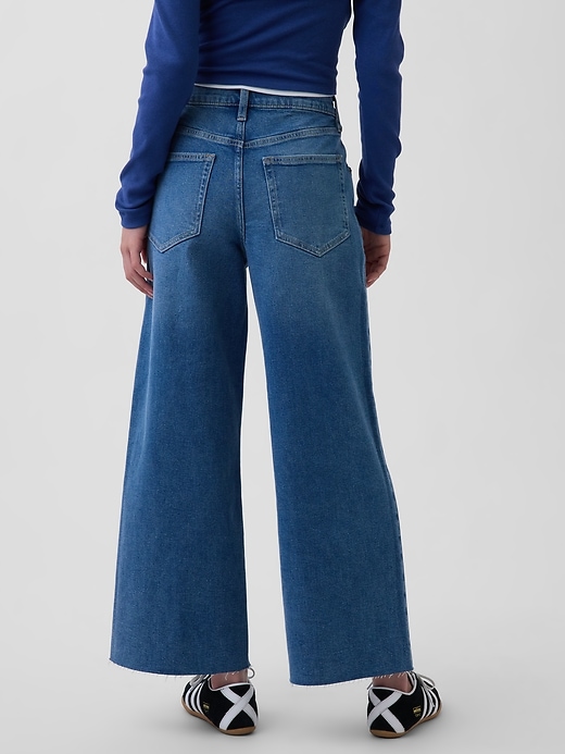 Image number 4 showing, High Rise Stride Wide-Leg Ankle Jeans