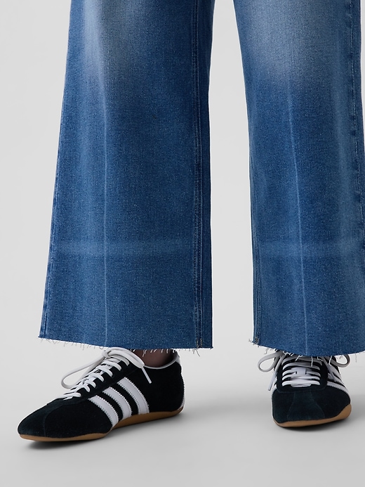 Image number 6 showing, High Rise Stride Wide-Leg Ankle Jeans