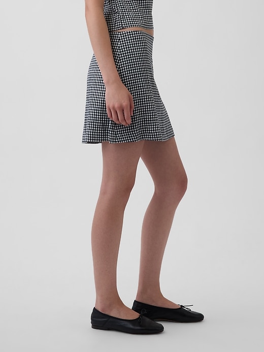 Image number 3 showing, Linen-Blend Mini Skort