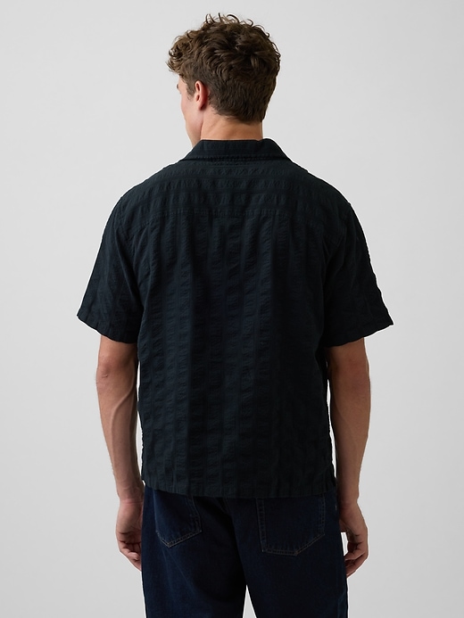 Image number 3 showing, Dobby Relaxed Straight-Hem Shirt