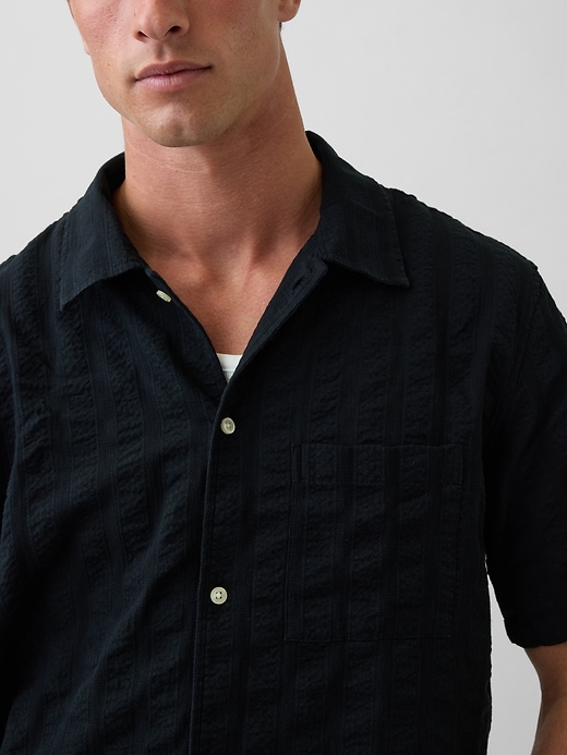 Image number 4 showing, Dobby Relaxed Straight-Hem Shirt