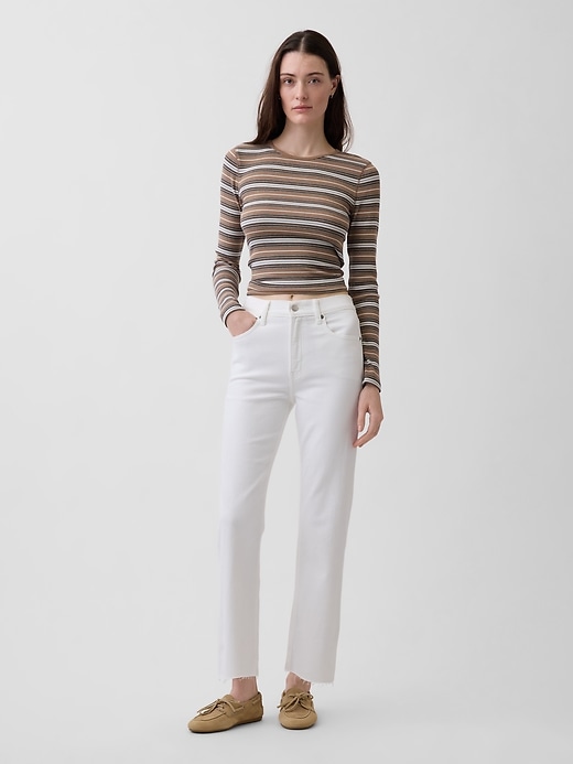 Image number 1 showing, High Rise ’90s Slim Straight Crop Jeans