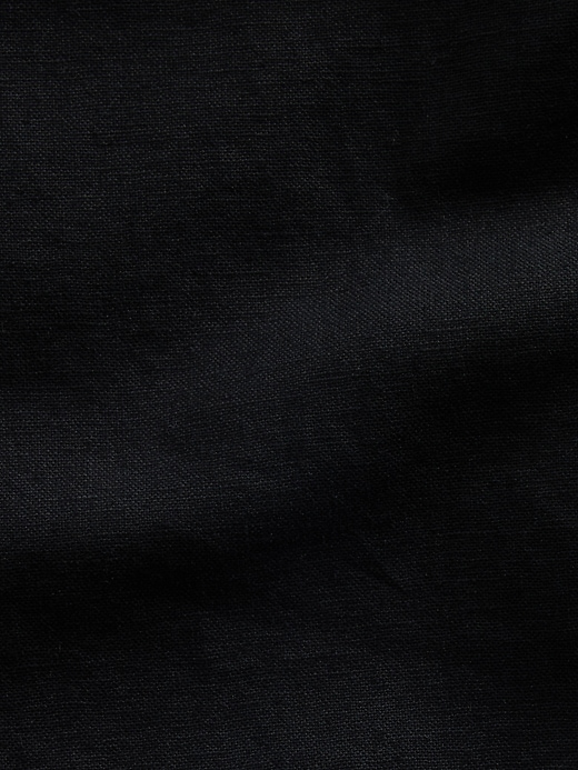 L'image numéro 5 présente Pantalon confort décontracté effilé en mélange de lin et coton