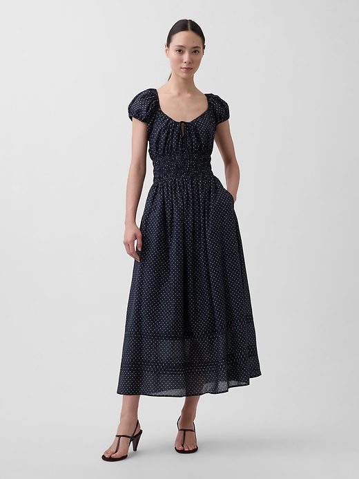 Image number 1 showing, Voile Smocked Waist Maxi Dress