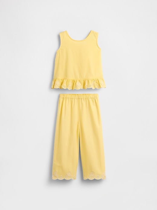 Image number 2 showing, Baby & Toddler Eyelet Ruffle Outfit Set
