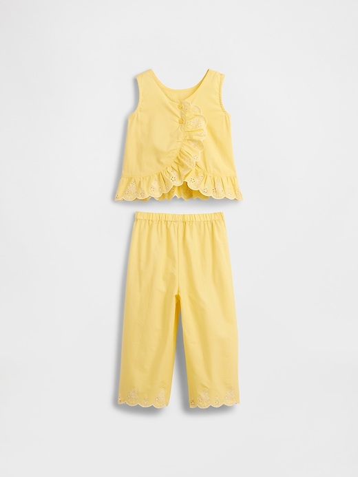 Image number 3 showing, Baby & Toddler Eyelet Ruffle Outfit Set