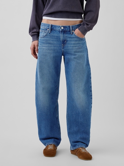Image number 2 showing, Low Rise Barrel Jeans