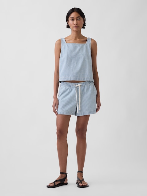 UltraSoft Denim Stripe Easy Shorts