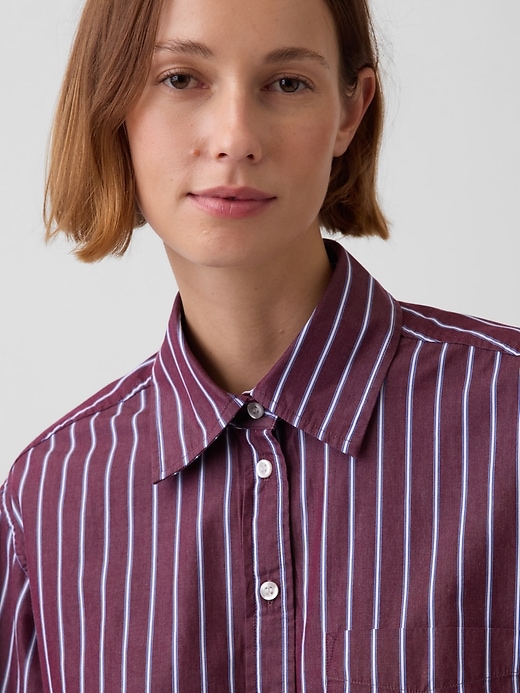 Image number 4 showing, Organic Cotton Poplin Big Shirt