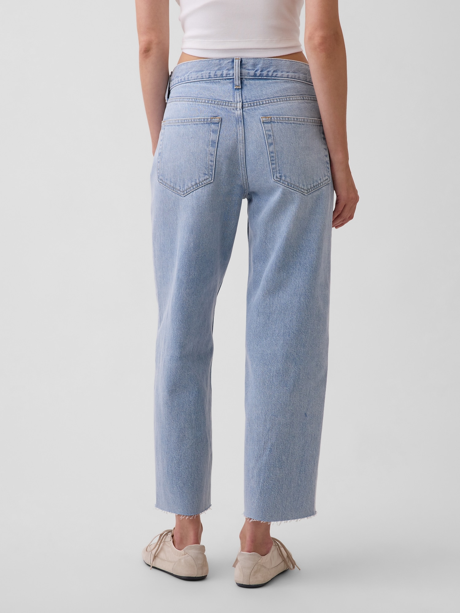 Low Slung Relaxed Crop Jeans