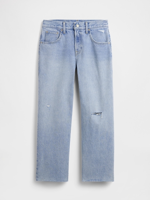 Image number 5 showing, Low Slung Relaxed Crop Jeans