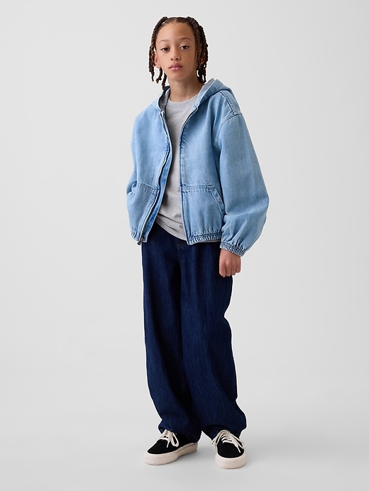 Image number 4 showing, Kids Denim Relaxed Hooded Jacket