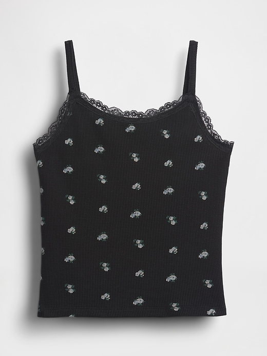 Image number 2 showing, Kids Waffle Lace-Trim Cami
