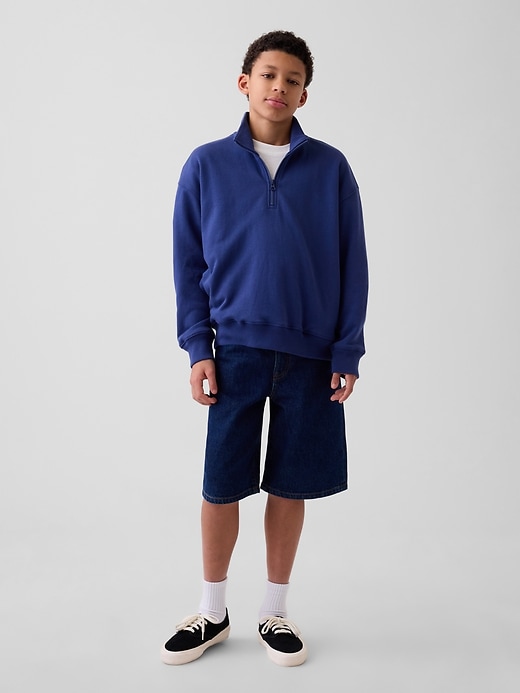 Image number 4 showing, Kids VintageSoft Terry Relaxed Half-Zip Pullover