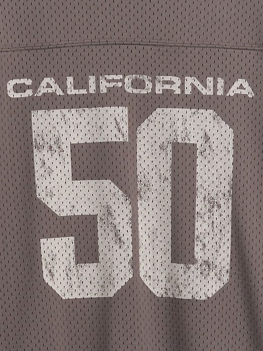 Image number 5 showing, Kids Mesh Oversized Graphic Jersey T-Shirt