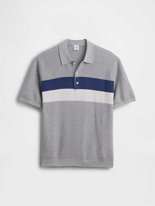 Image number 2 showing, Kids Relaxed Stripe Polo Sweater Shirt