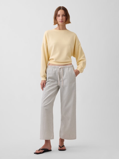 Low Rise '90s Loose Easy Crop Stripe Jeans