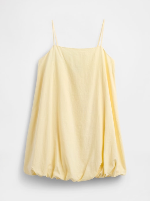 L'image numéro 7 présente Robe courte bouffante en mélange de lin