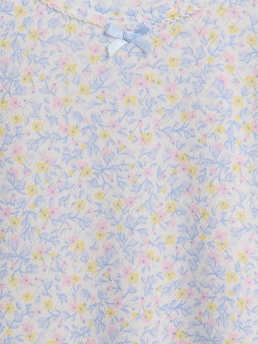 L'image numéro 4 présente T-shirt de pyjama en tricot pointelle recyclé à 100 % pour Enfant