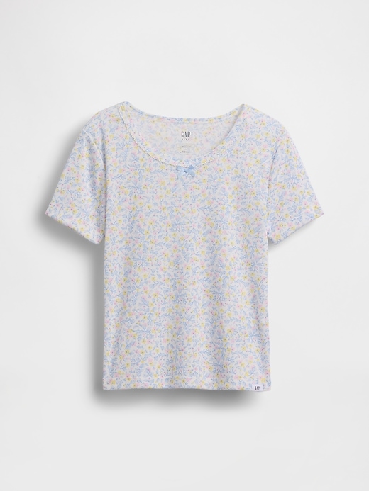 L'image numéro 2 présente T-shirt de pyjama en tricot pointelle recyclé à 100 % pour Enfant