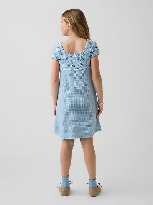 Image number 3 showing, Kids Crochet Sweater Dress