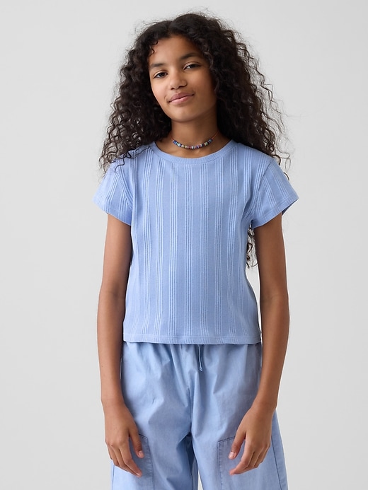 Image number 1 showing, Kids Variegated Rib Fitted T-Shirt