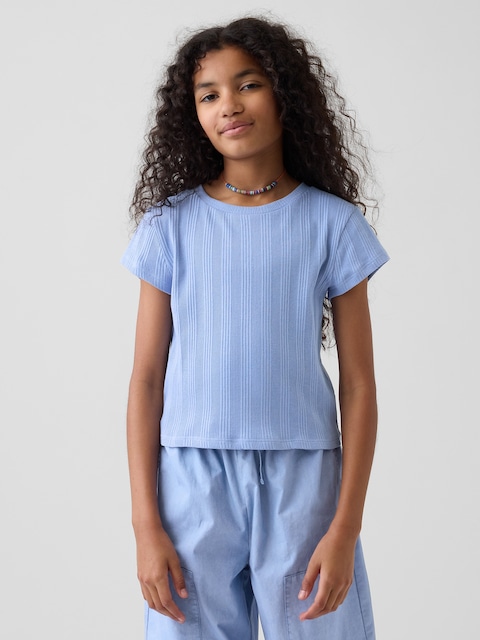 Kids Variegated Rib Fitted T-Shirt