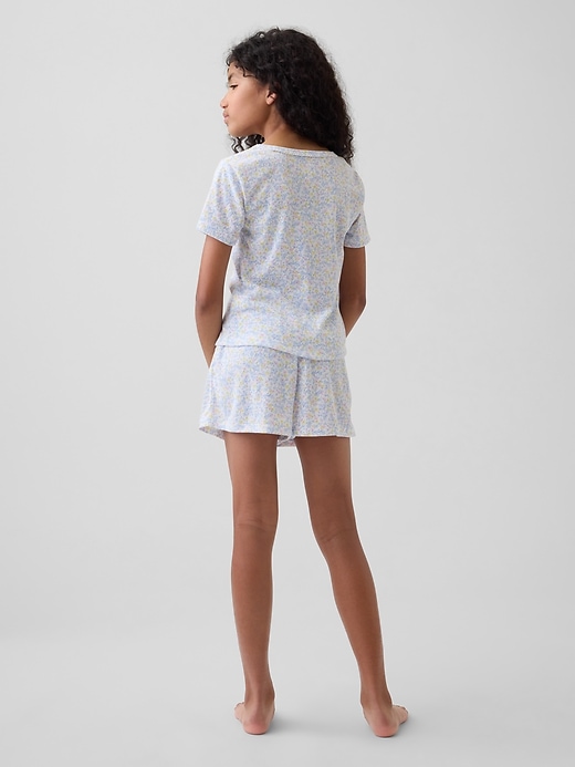 Image number 3 showing, Kids Recycled Pointelle PJ Shorts