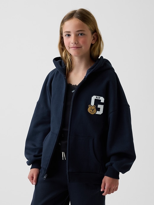 Image number 1 showing, Kids VintageSoft Oversized Zip Hoodie