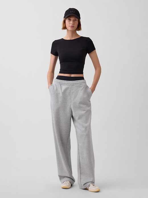 Image number 5 showing, GapFit Smooth Reversible Wrap Crop Top