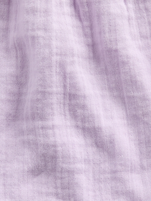 L'image numéro 6 présente Short en gaze de coton à ourlet papillon pour Enfant